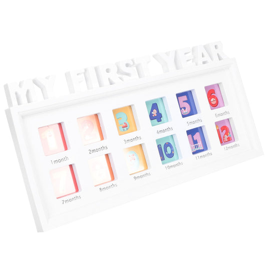 Kisangel Baby Growth Photo Frame Infant First Year Picture White NEW