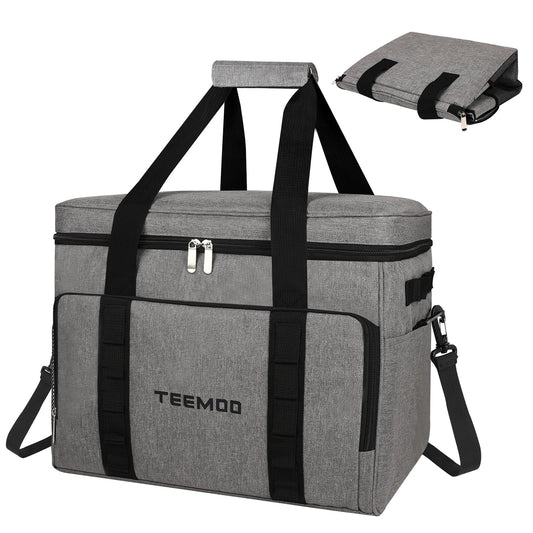 teemoo Large Soft Collapsible Cooler Bag 33L Leakproof, Portable, Grey NEW