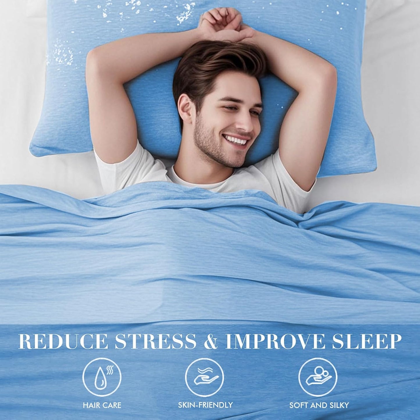 Croch Cooling Fiber Blanket for Hot Sleepers, Blue, 150x200cm Twin Size NEW