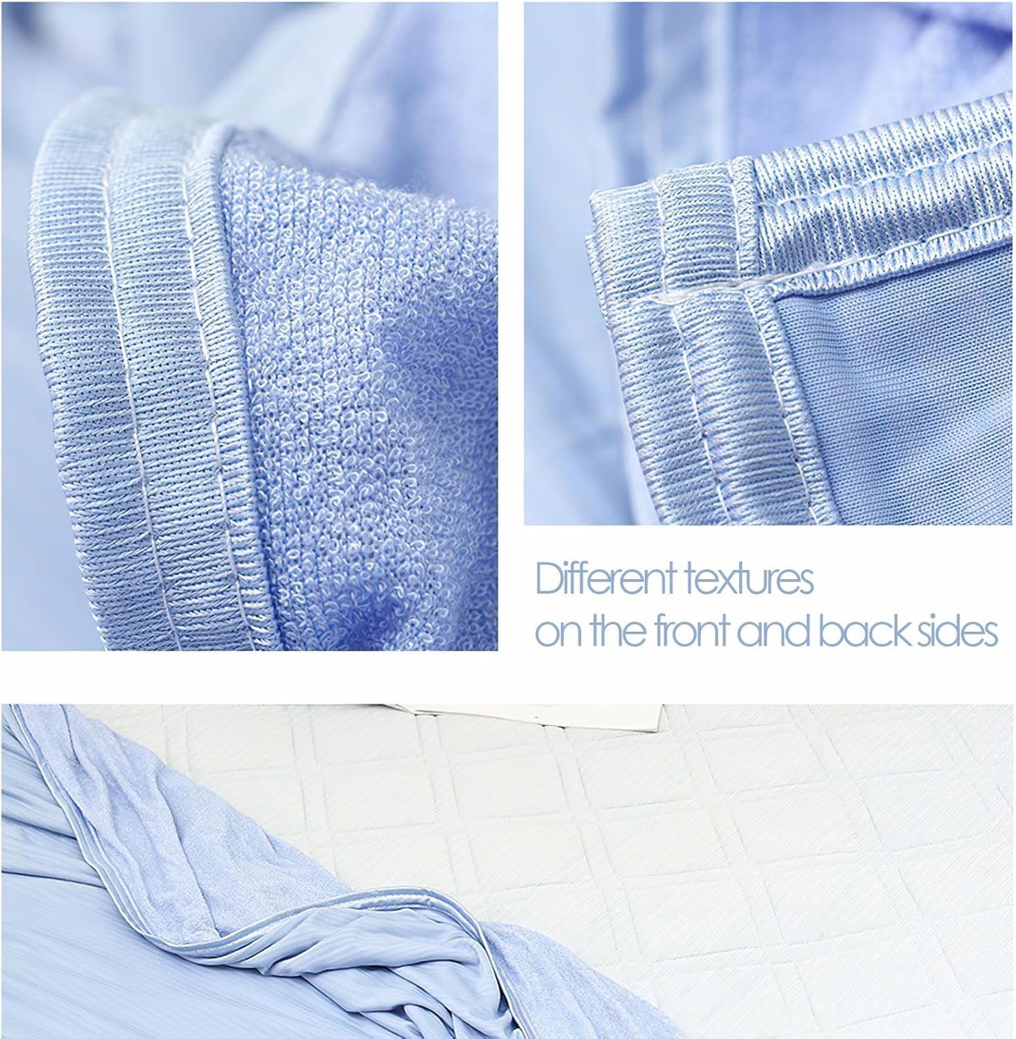 Croch Cooling Fiber Blanket for Hot Sleepers, Blue, 150x200cm Twin Size NEW