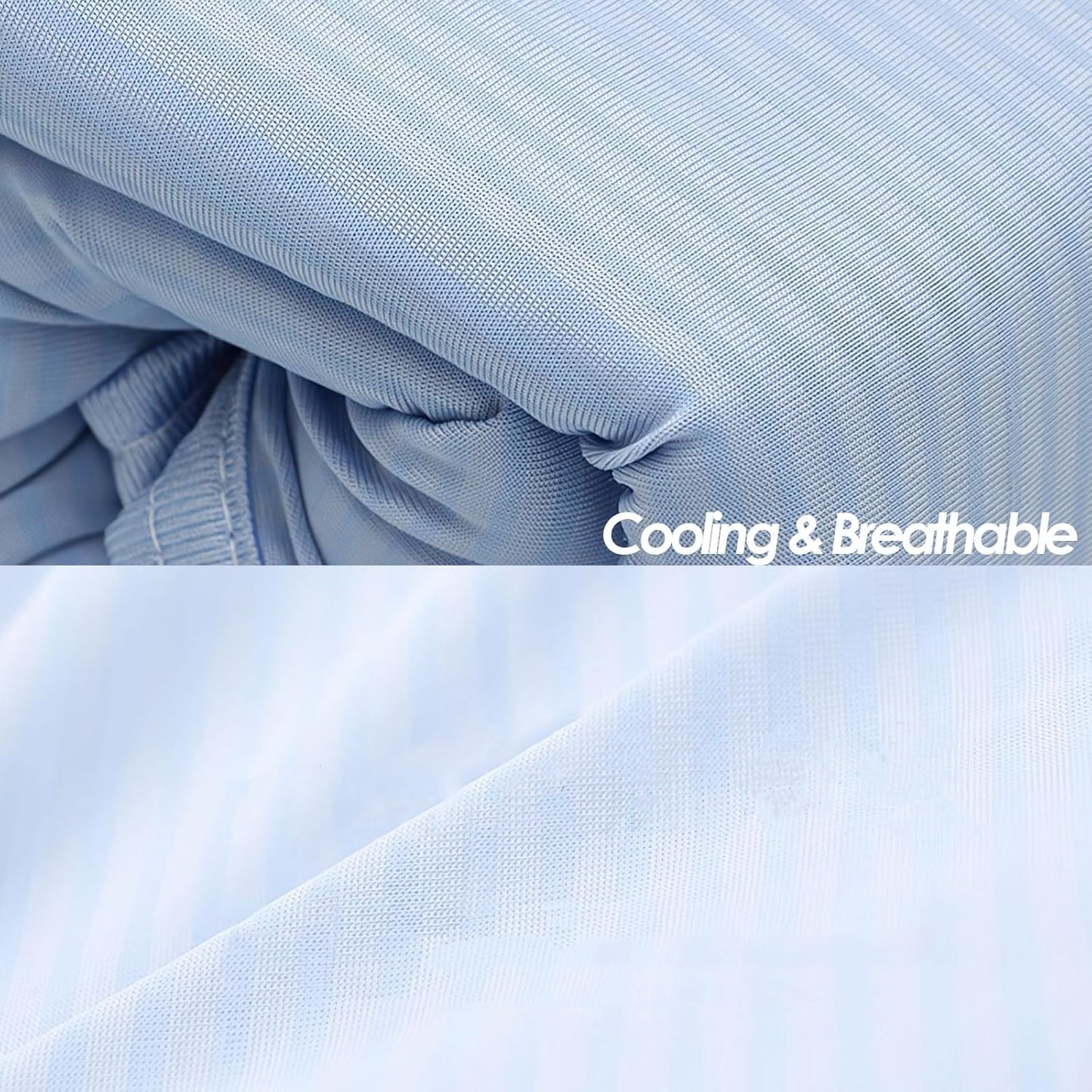 Croch Cooling Fiber Blanket for Hot Sleepers, Blue, 150x200cm Twin Size NEW