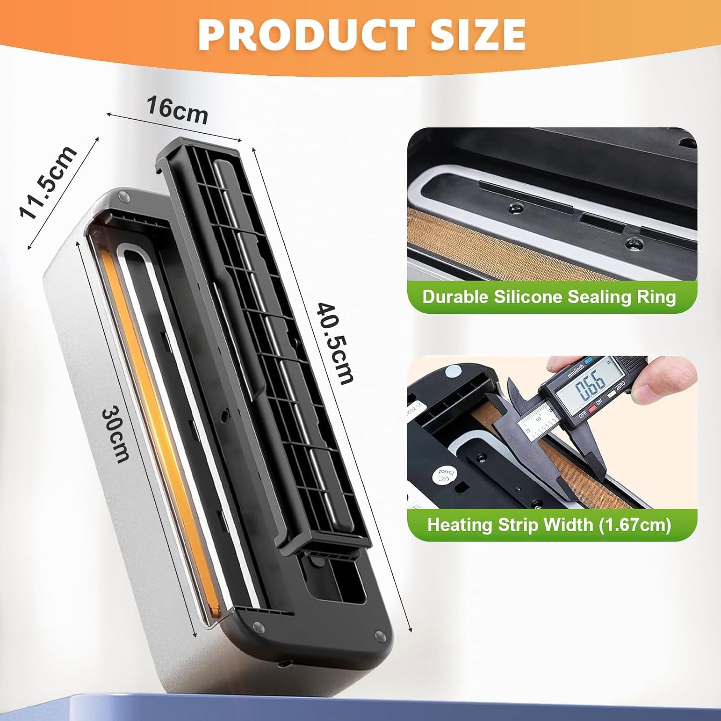 Intellihome Automatic Food Vacuum Sealer Machine Powerful 100KPA Suction DEMO