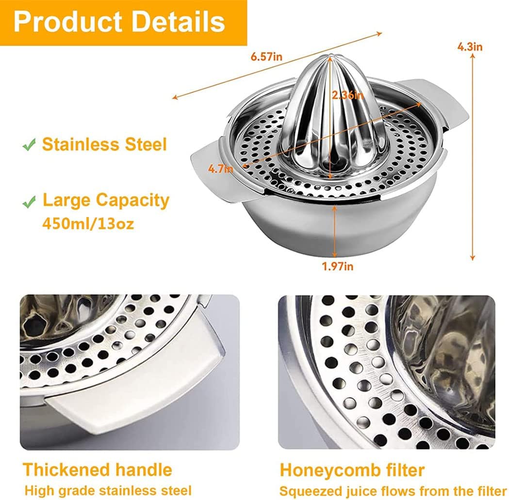 iDopick Manual Stainless Steel Citrus Juicer Squeezer for Orange Lemon NEW