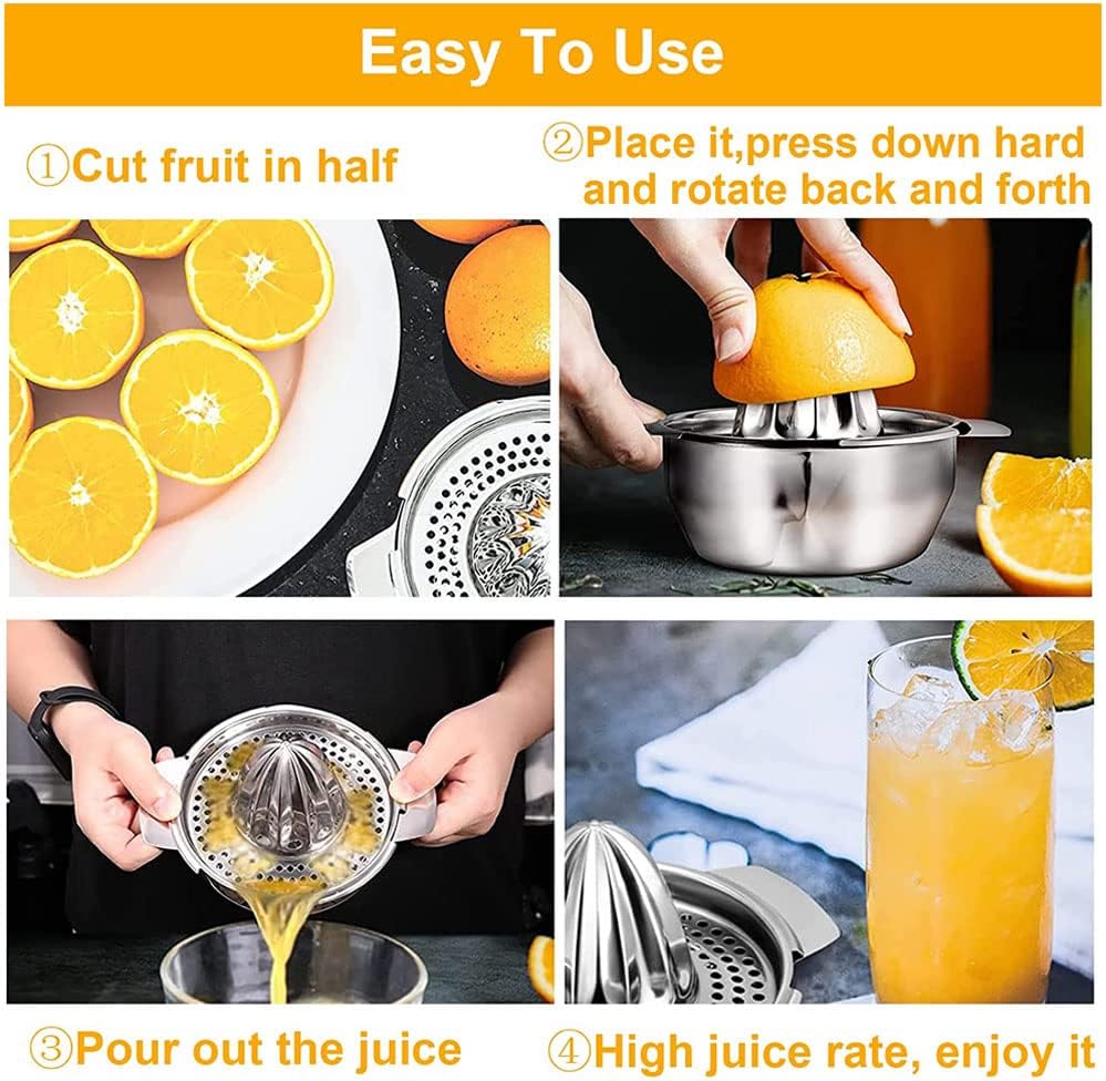 iDopick Manual Stainless Steel Citrus Juicer Squeezer for Orange Lemon NEW