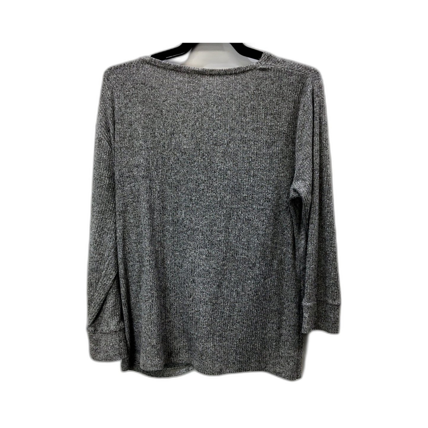 Bras N Things Womens Gray Pullover Sweatshirt Twisted Knot Design Size 12
