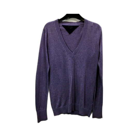 Women's Tommy Hilfiger Purple V-Neck Pullover Sweatshirt in Size Small