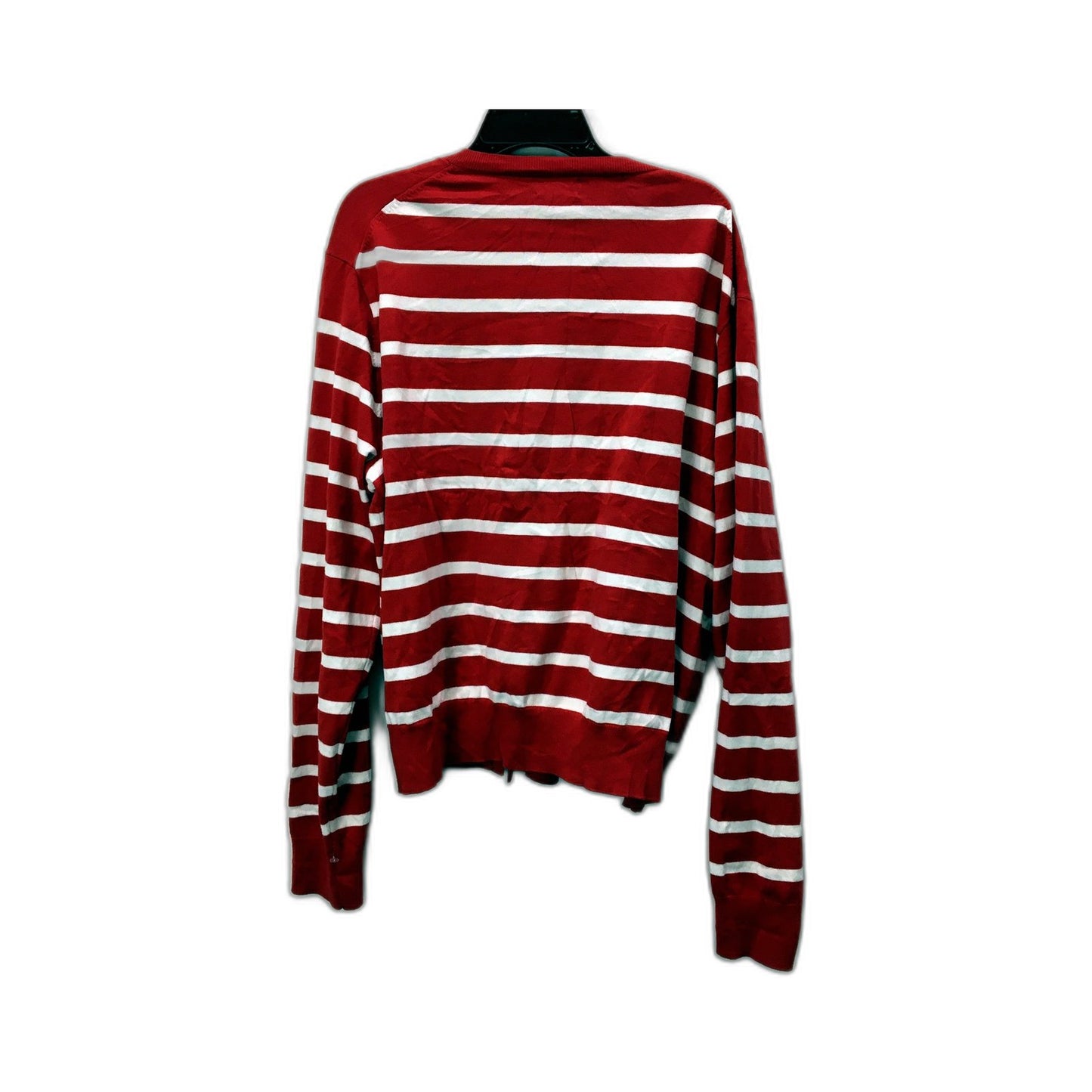 Polo by Ralph Lauren Womens Striped Shirt Long Sleeve Button Front Red and