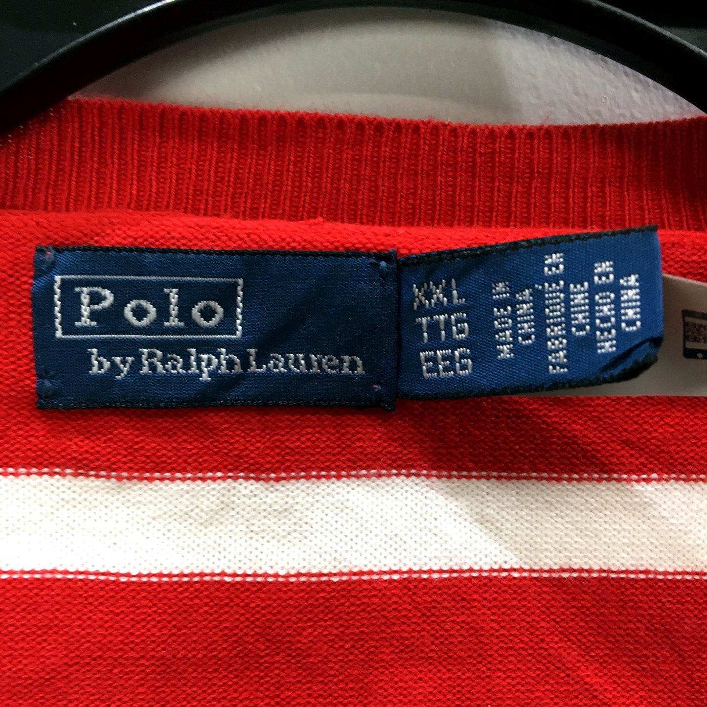 Polo by Ralph Lauren Womens Striped Shirt Long Sleeve Button Front Red and