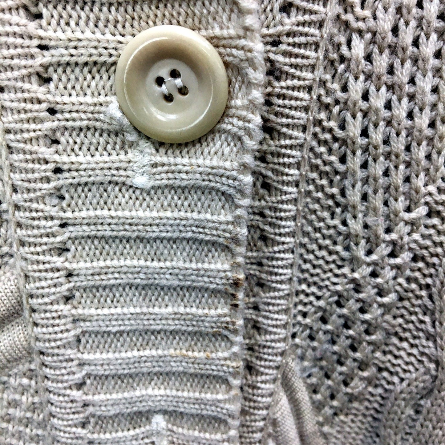 Sonny Womens Beige Cable Knit Button Down Cardigan Sweater Size 12