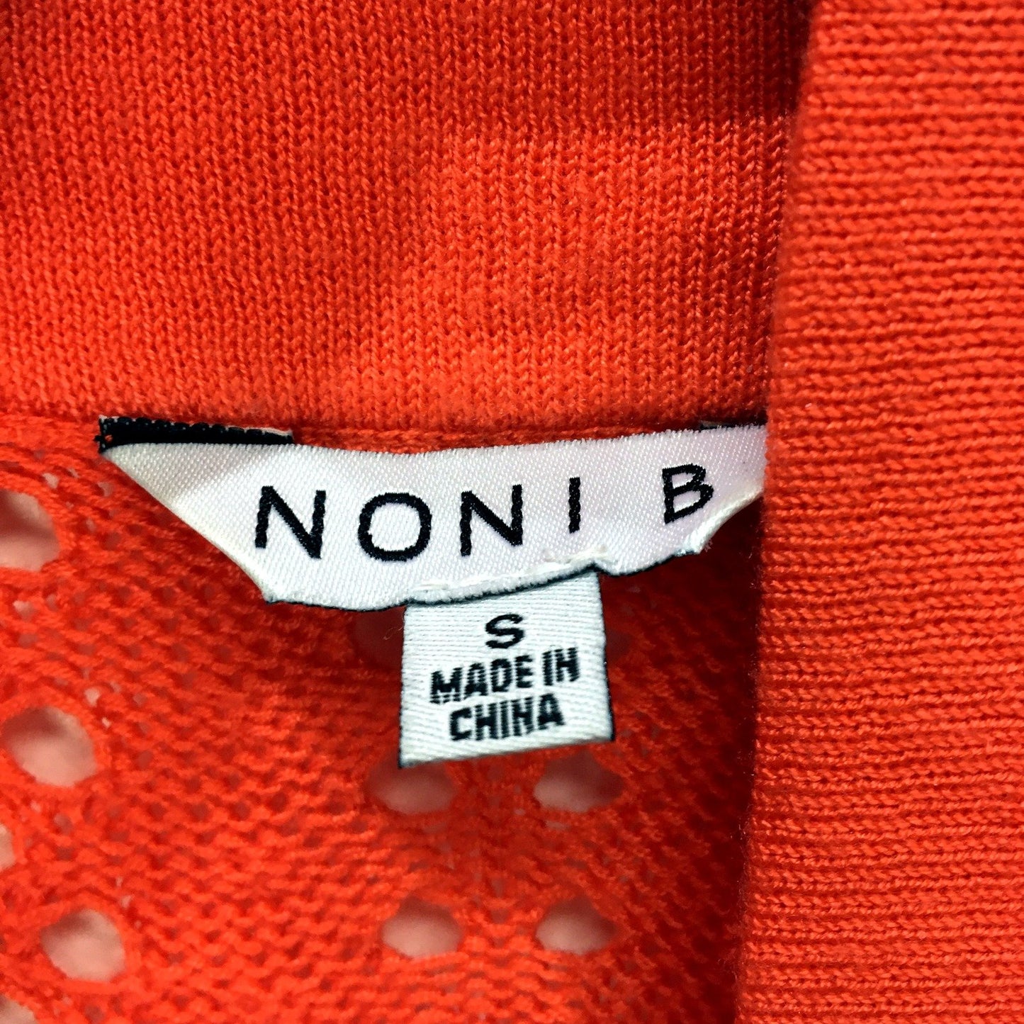 Noni B Womens Knit Cardigan - Red Open Front Lightweight Sweater Size S