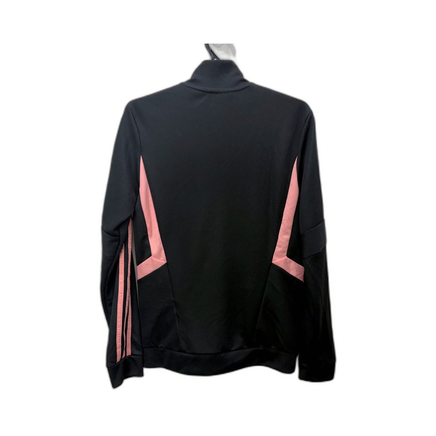 adidas Womens Zip-Up Jacket Lightweight Athletic Black and Pink Size S