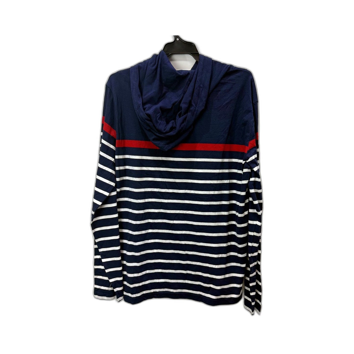 Polo Ralph Lauren Mens Pullover Sweatshirt Navy Blue and White Striped Size NEW