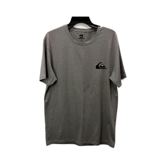 Quiksilver Mens Pullover Sweatshirt Gray Nylon Mountain Graphic Logo Size M