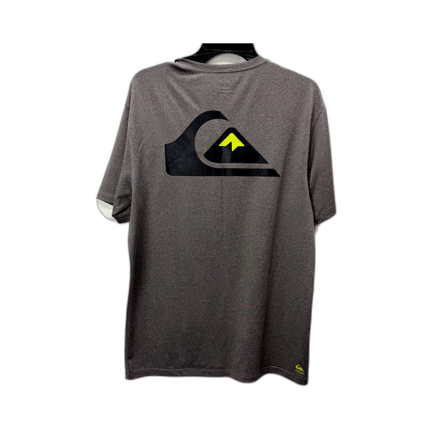 Quiksilver Mens Pullover Sweatshirt Gray Nylon Mountain Graphic Logo Size M