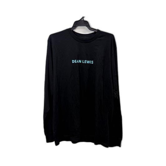 Dean Lewis Mens Black Long Sleeve Graphic Cotton T-Shirt, Size M