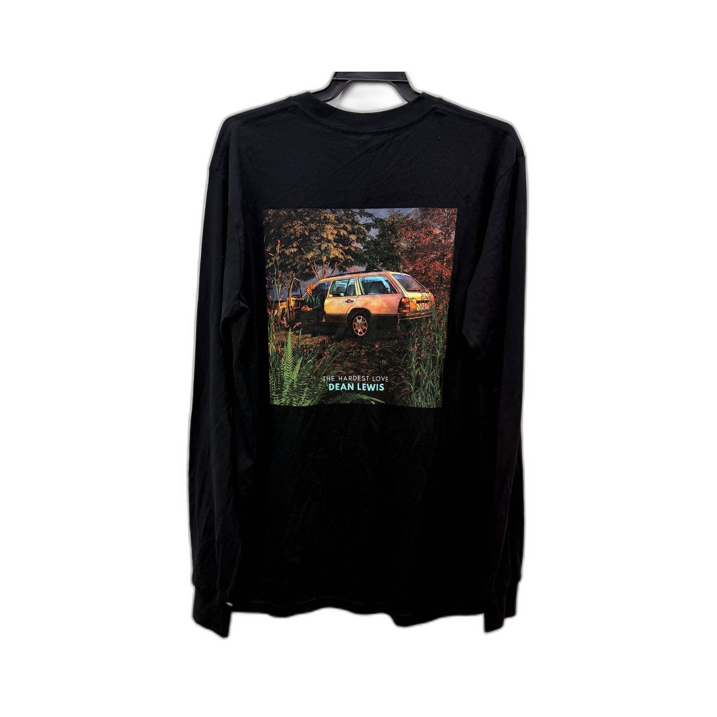Dean Lewis Mens Black Long Sleeve Graphic Cotton T-Shirt, Size M