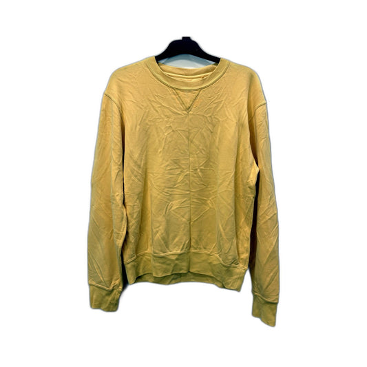 Uniqlo Womens Yellow Pullover Sweatshirt Comfortable Casual Cotton Blend XS