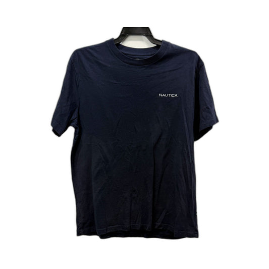 Nautica Mens Navy Blue Cotton Short Sleeve T-Shirt for Small Size