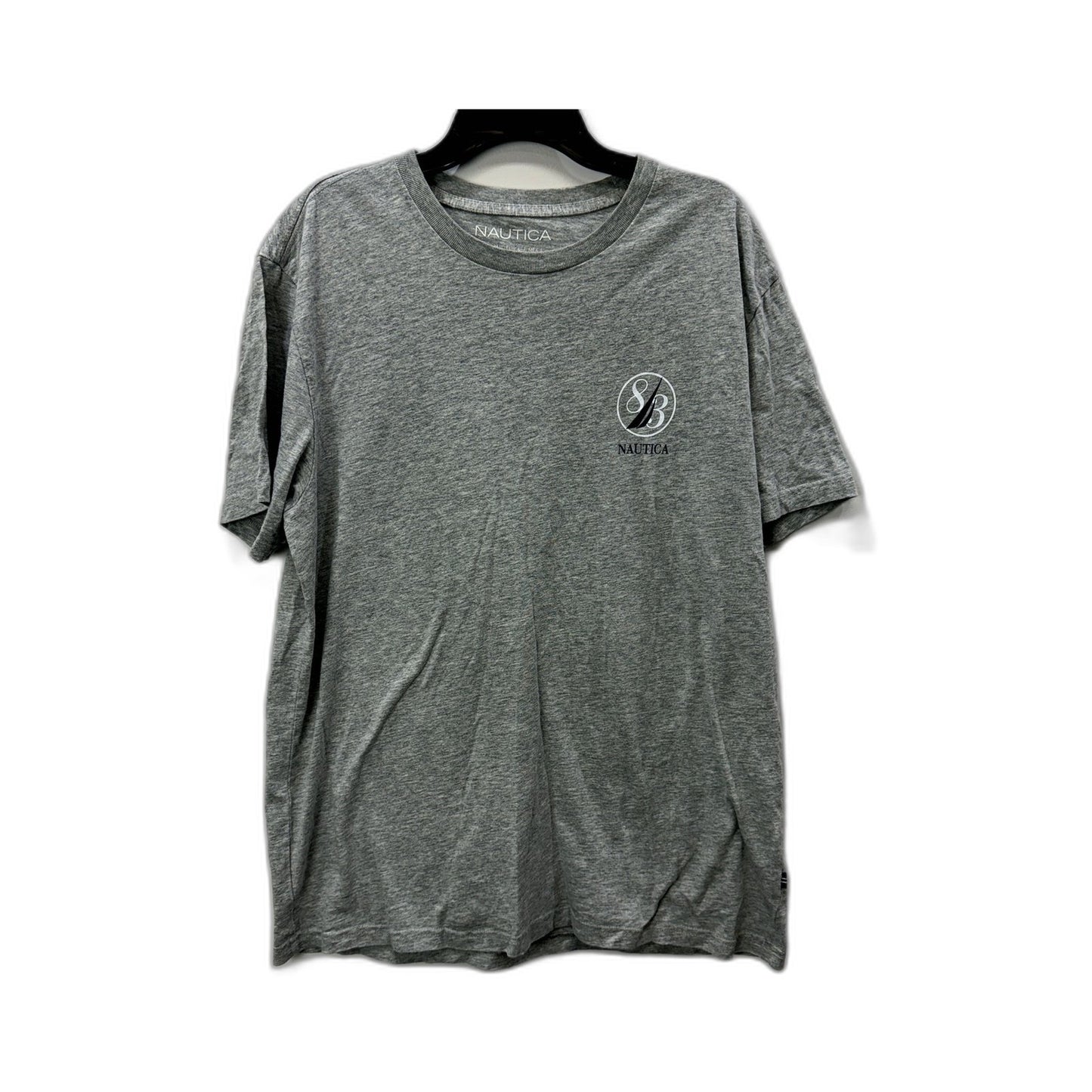 Nautica Mens Gray Cotton T-Shirt for Casual Everyday Wear, Size M