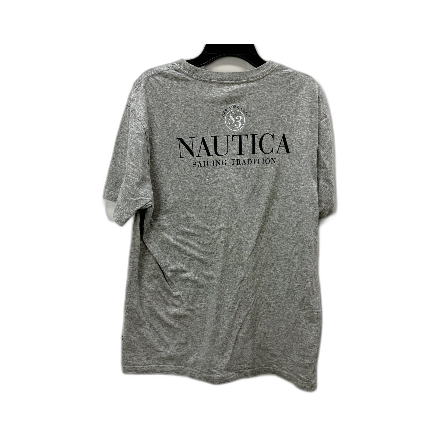 Nautica Mens Gray Cotton T-Shirt for Casual Everyday Wear, Size M