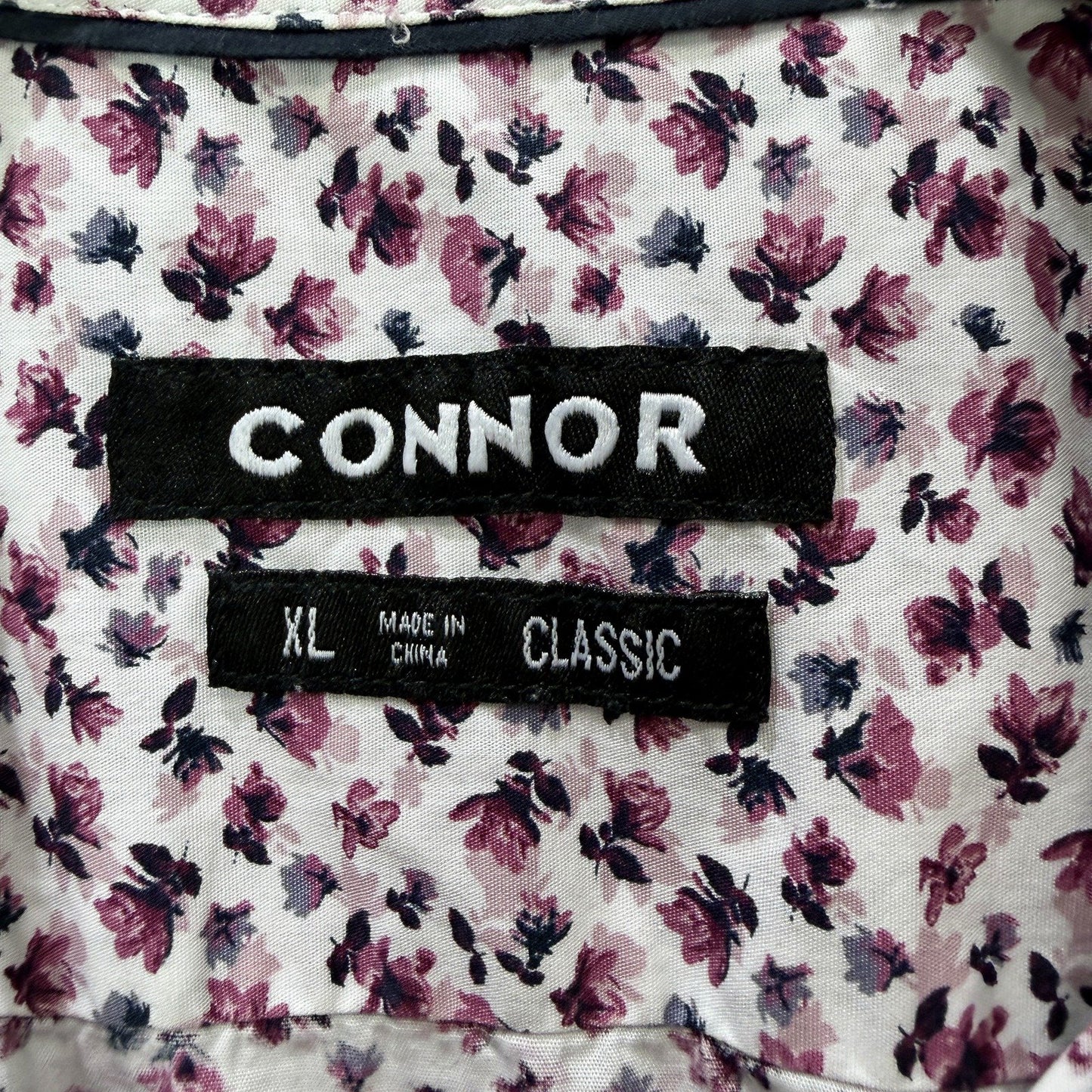 Connor Mens Button-Down Shirt Multi Color Floral Print Casual Cotton Size XL