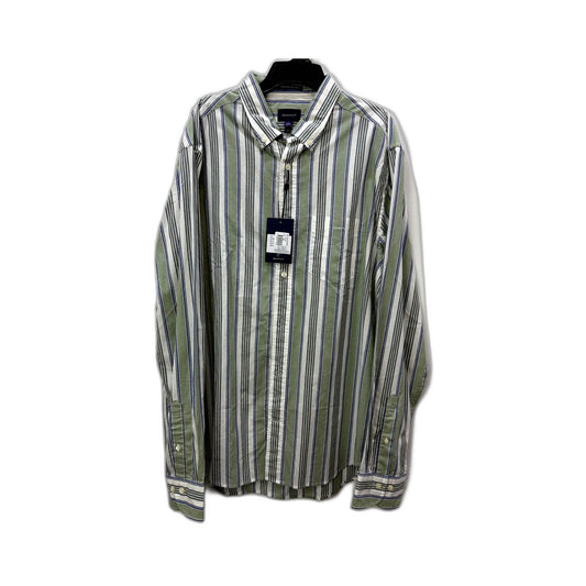 Gant Mens Button-Down Striped Cotton Shirt Regular Fit Multi Color Size L NEW
