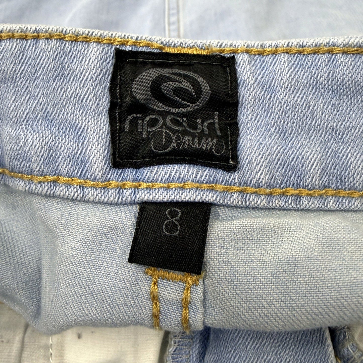 Rip Curl Womens Light Blue Denim Skirt for Casual Wear, Size 8