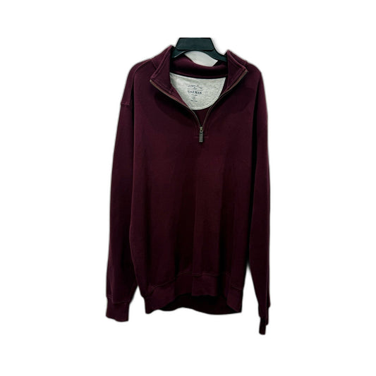 Gazman Mens Pullover Sweatshirt Burgundy Cotton Casual Comfortable Size M