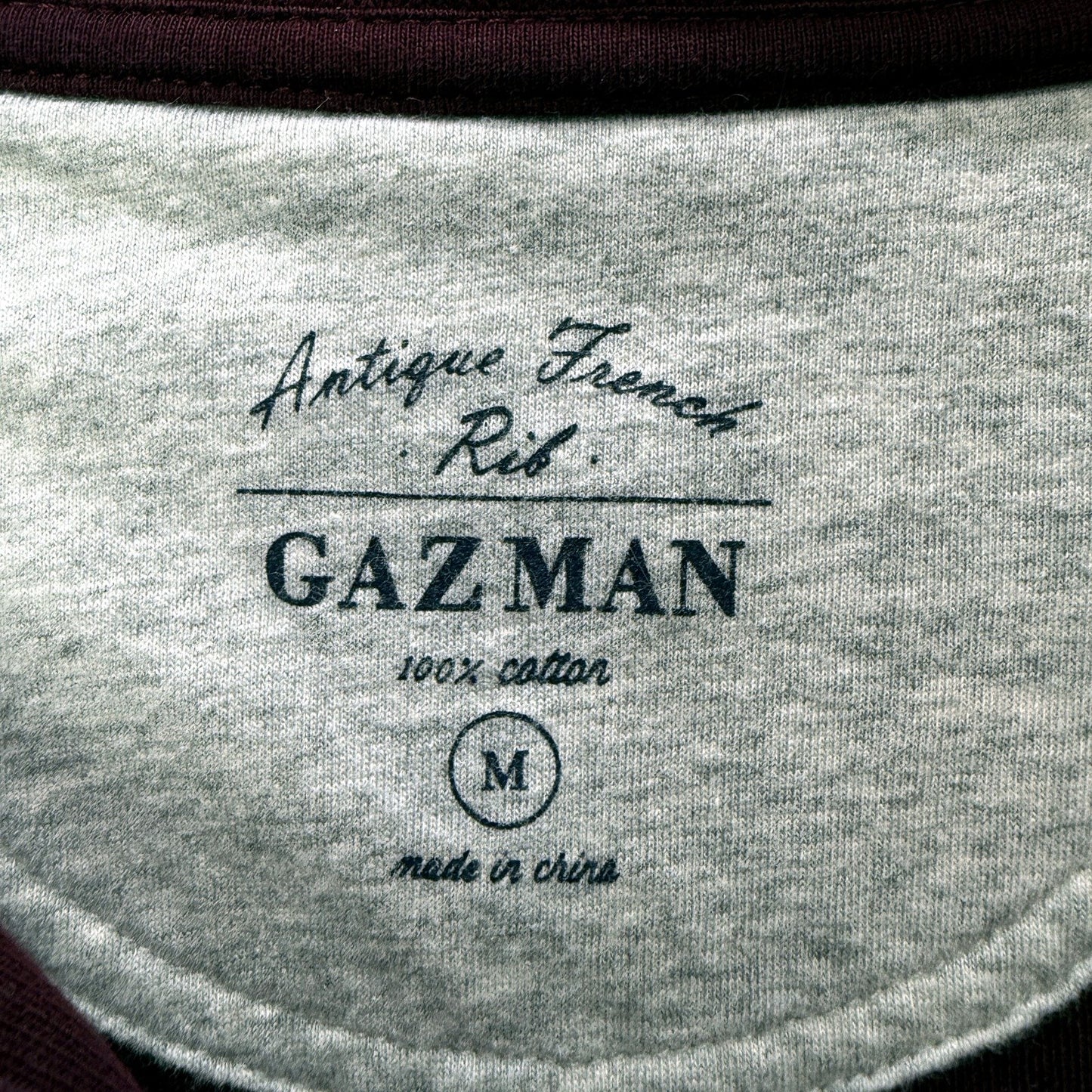 Gazman Mens Pullover Sweatshirt Burgundy Cotton Casual Comfortable Size M