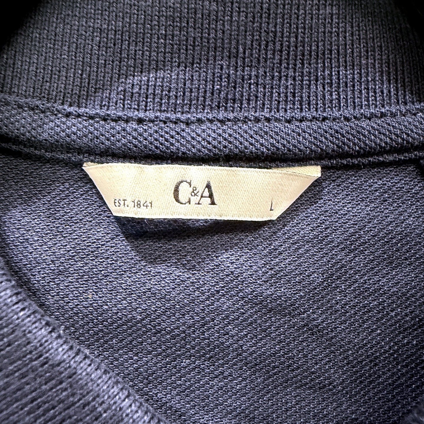 C&A Mens Navy Blue Pullover Sweatshirt Casual Cotton Sweater Size L