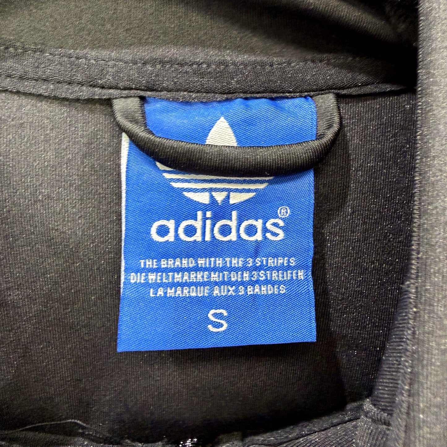 adidas Mens Black Striped Athletic Pullover Hoodie for Casual Wear in Size S