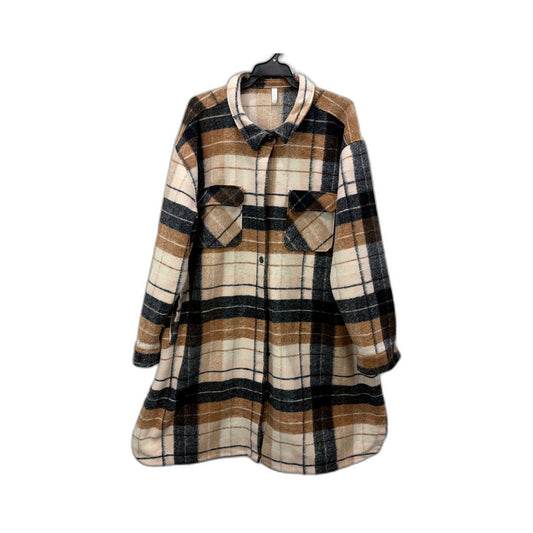 Avella Womens Plaid Fleece Jacket - Soft Warm Multi Color Size 20