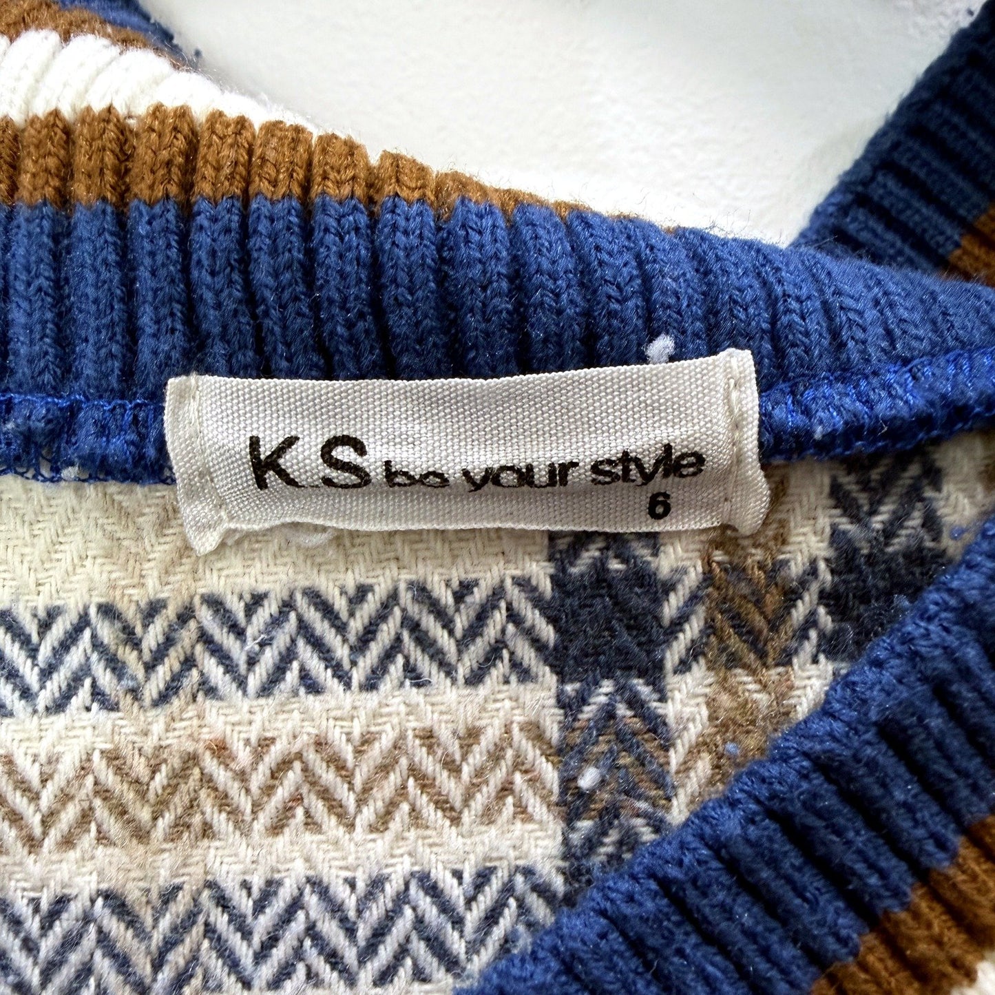 K.S. New York Style Womens Plaid Pullover Sweater Vintage Retro Preppy Size 6