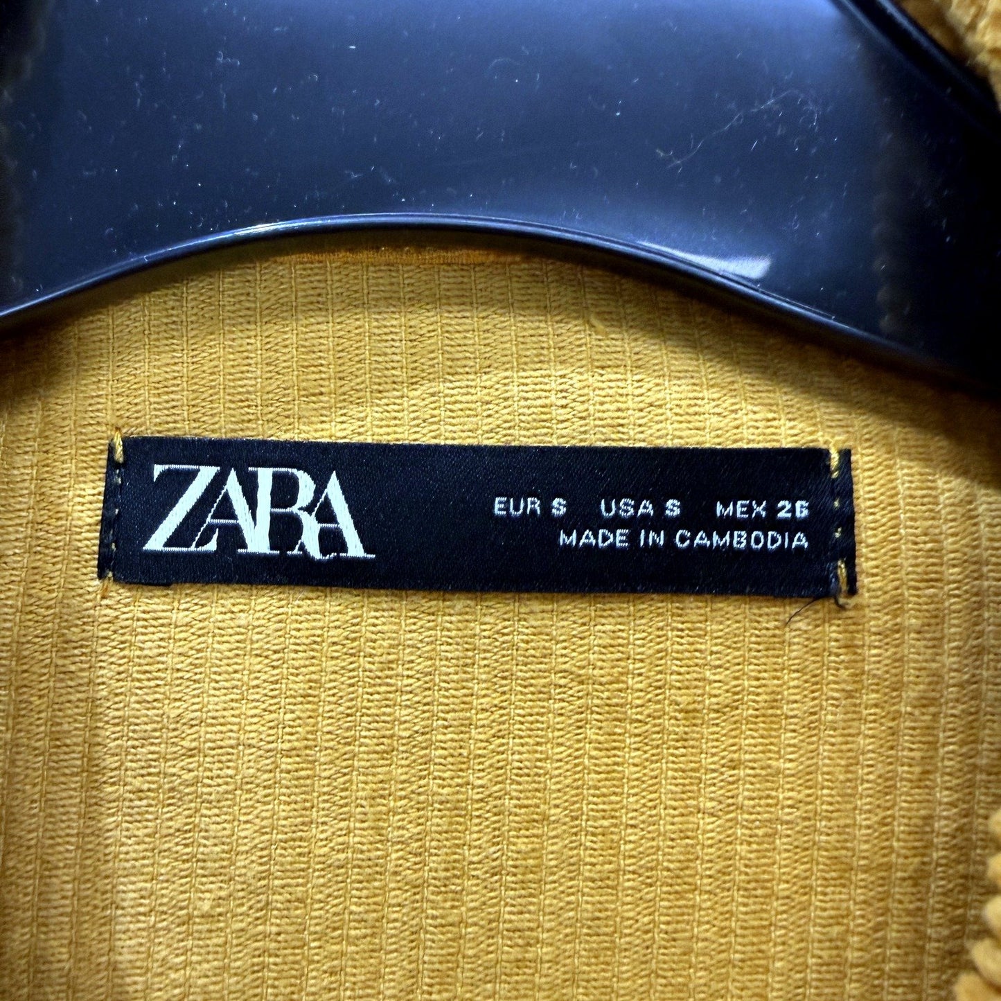 Zara Mens Corduroy Jacket in Mustard Yellow, Size Small