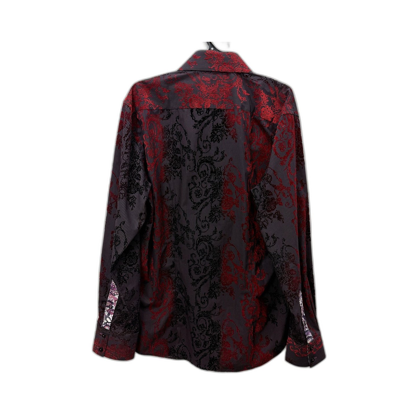 Pure Blakk Mens Slim Fit Button-Down Shirt Floral Print Multi Color Size 2XL