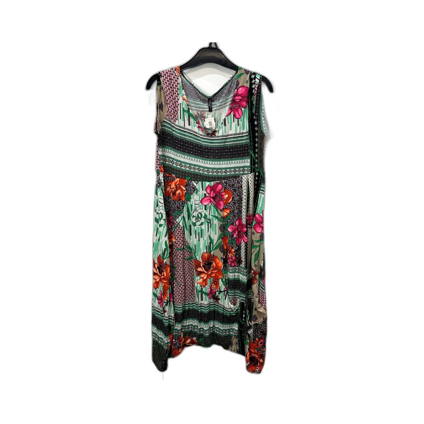 Motto Womens Floral Print Tiered V-Neck Sleeveless Dress by in Size 16 NEW