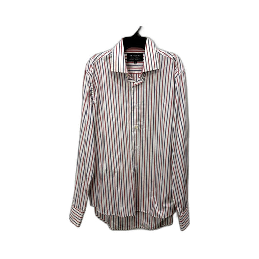 RB Sellars Mens Striped Dress Shirt Cotton Long Sleeve Collared Multi Color SZ L