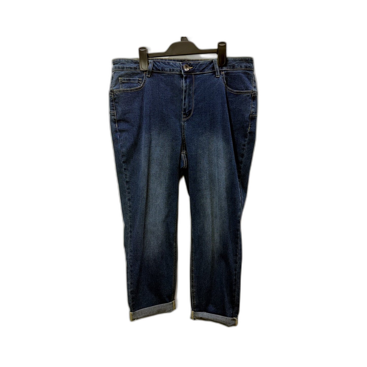 Regatta Wardrobe Womens Dark Denim Staple Pants Recycled Cotton Size 16 NEW