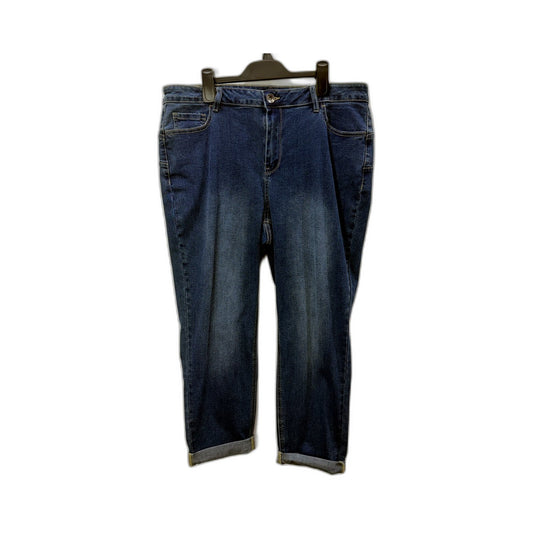 Regatta Wardrobe Womens Dark Denim Staple Pants Recycled Cotton Size 16 NEW