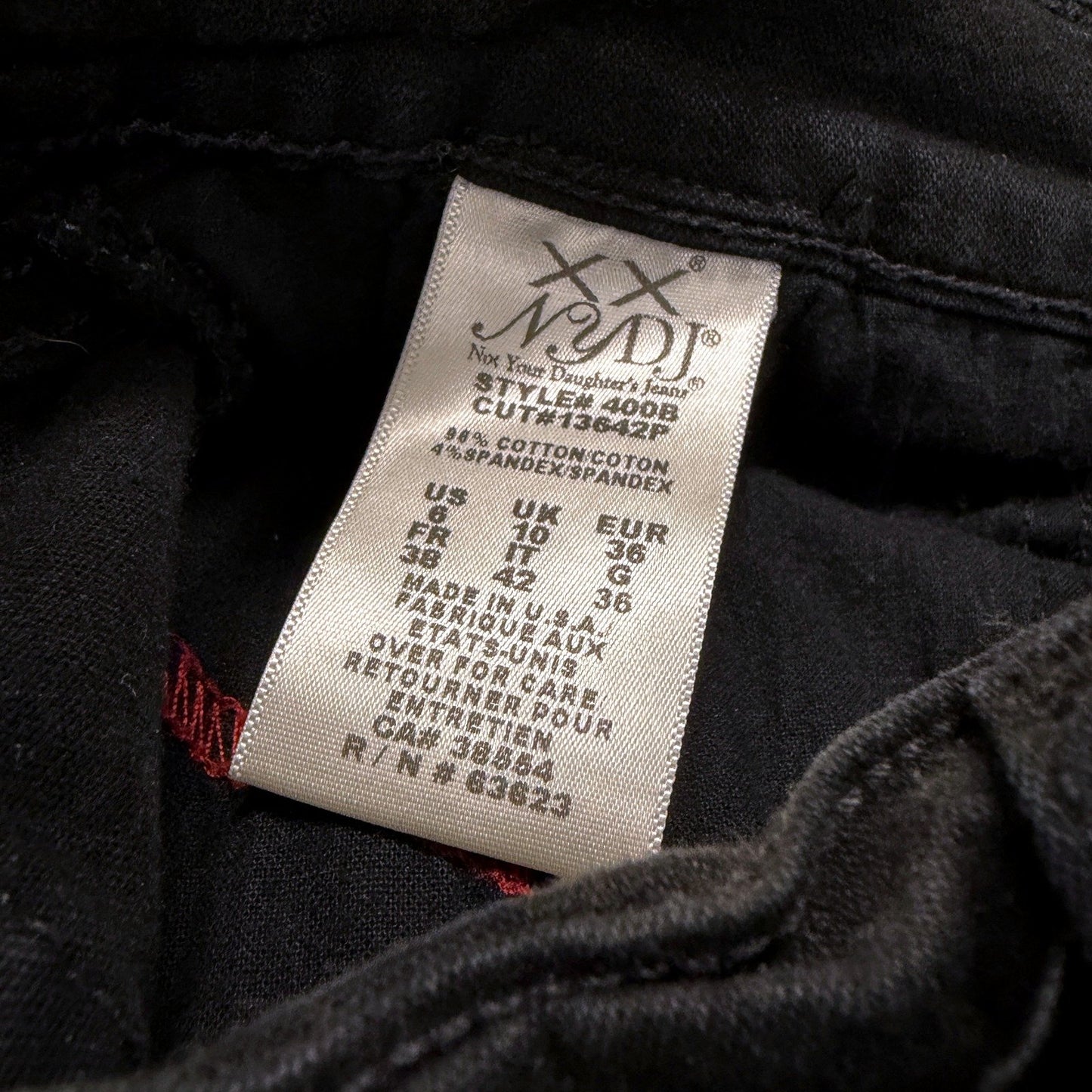 NYDJ Womens High Rise Flare Leg Black Jeans - Size 10