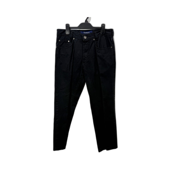 Atelier Gardeur Mens Black Cotton 5-Pocket Jeans, Size 32/32