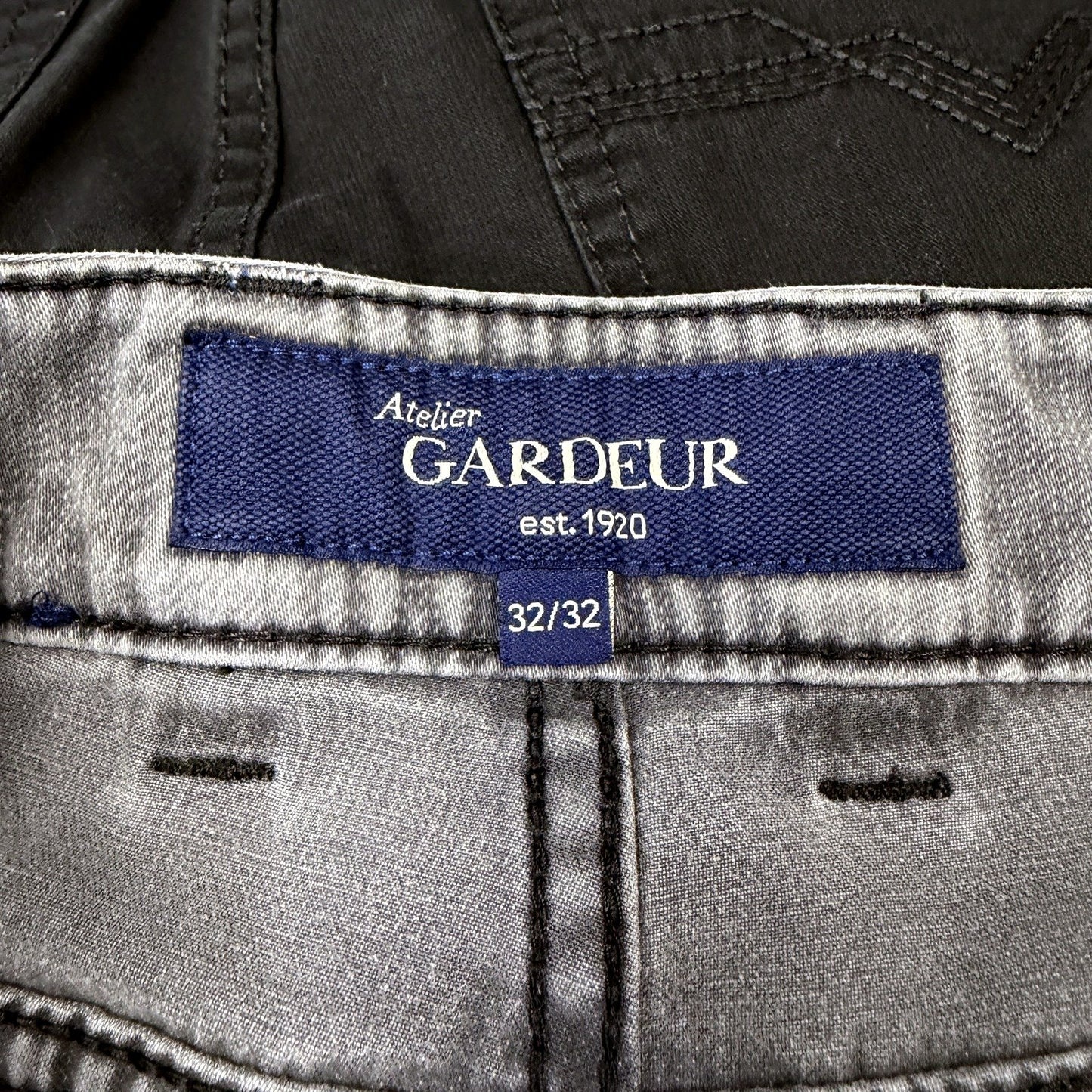 Atelier Gardeur Mens Gray Regular Fit 5-Pocket Cotton Jeans Size 32/32