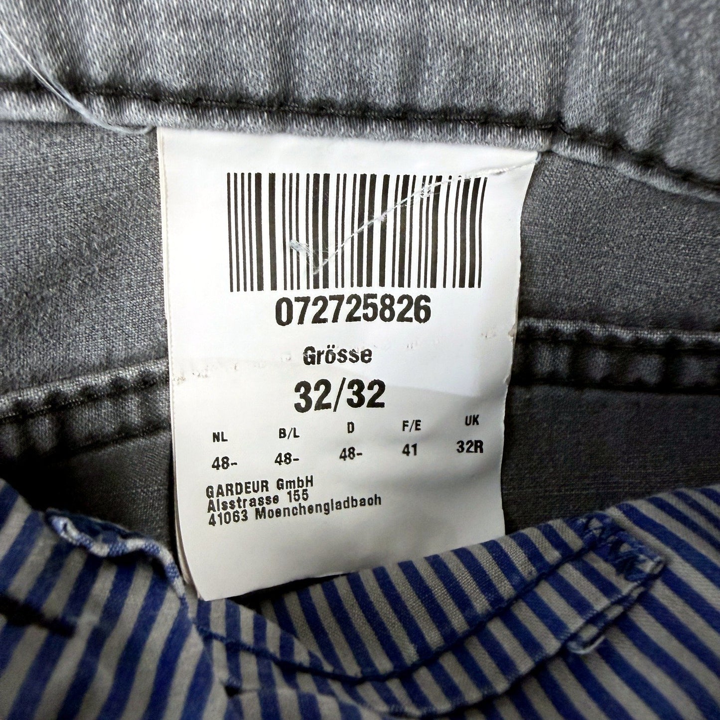 Atelier Gardeur Mens Gray Regular Fit 5-Pocket Cotton Jeans Size 32/32