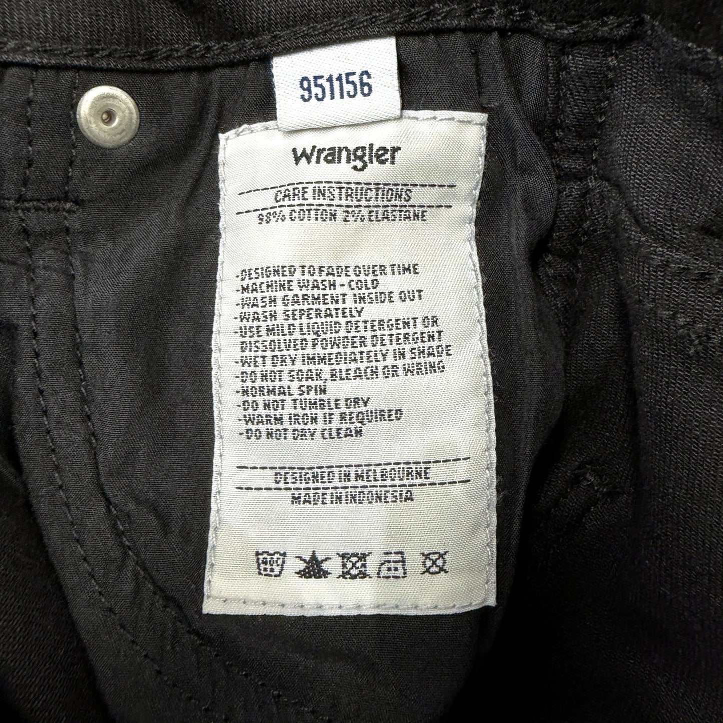 Wrangler Womens Black High Waisted Slim Fit Jeans - Size 8 NEW