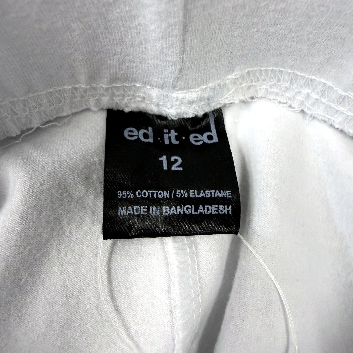ed.it.ed Womens Comfortable White Leggings with Elastic Waist, Size 12