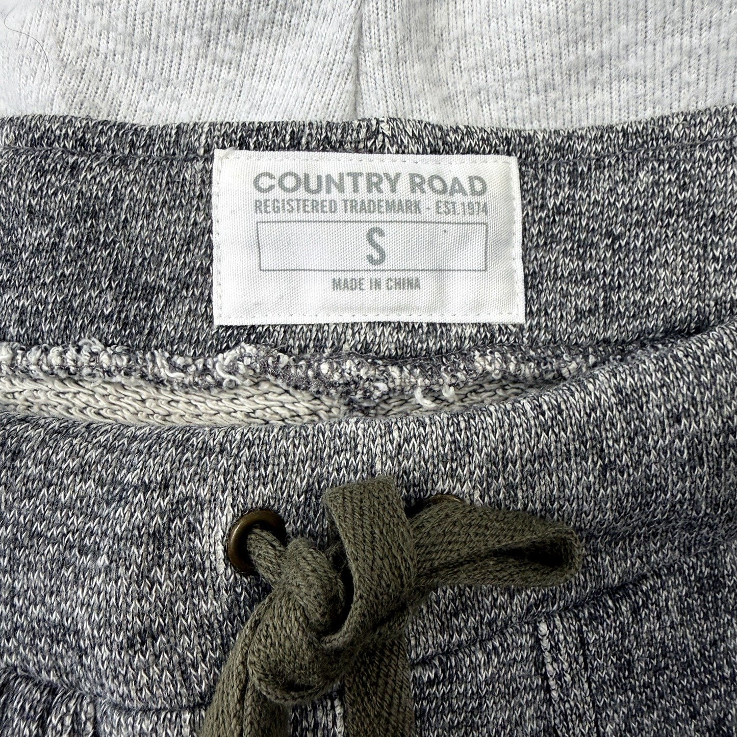Country Road Womens Gray Sweatpants with Green Trim Casual Lounge Pants Size S