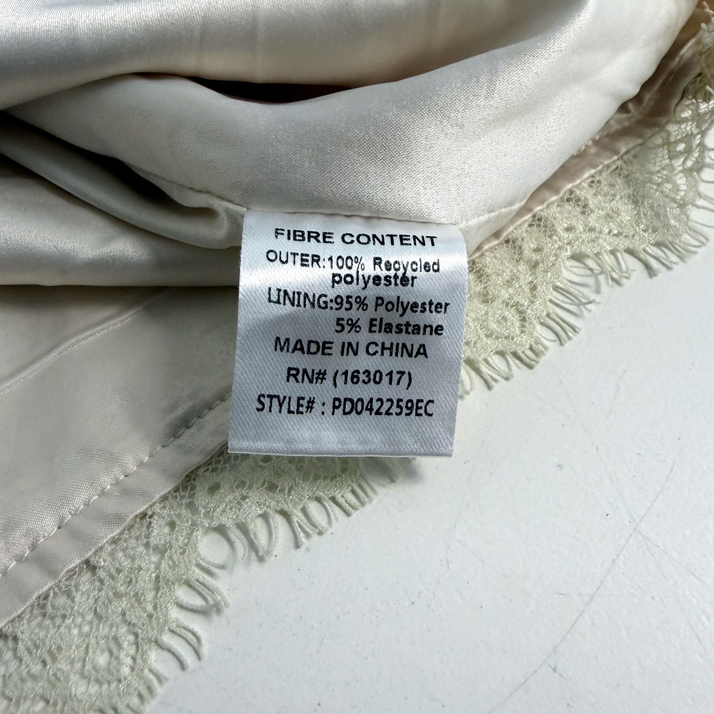 Princess Polly Womens Satin Mini Skirt with Cream Lace Trim, Size 8