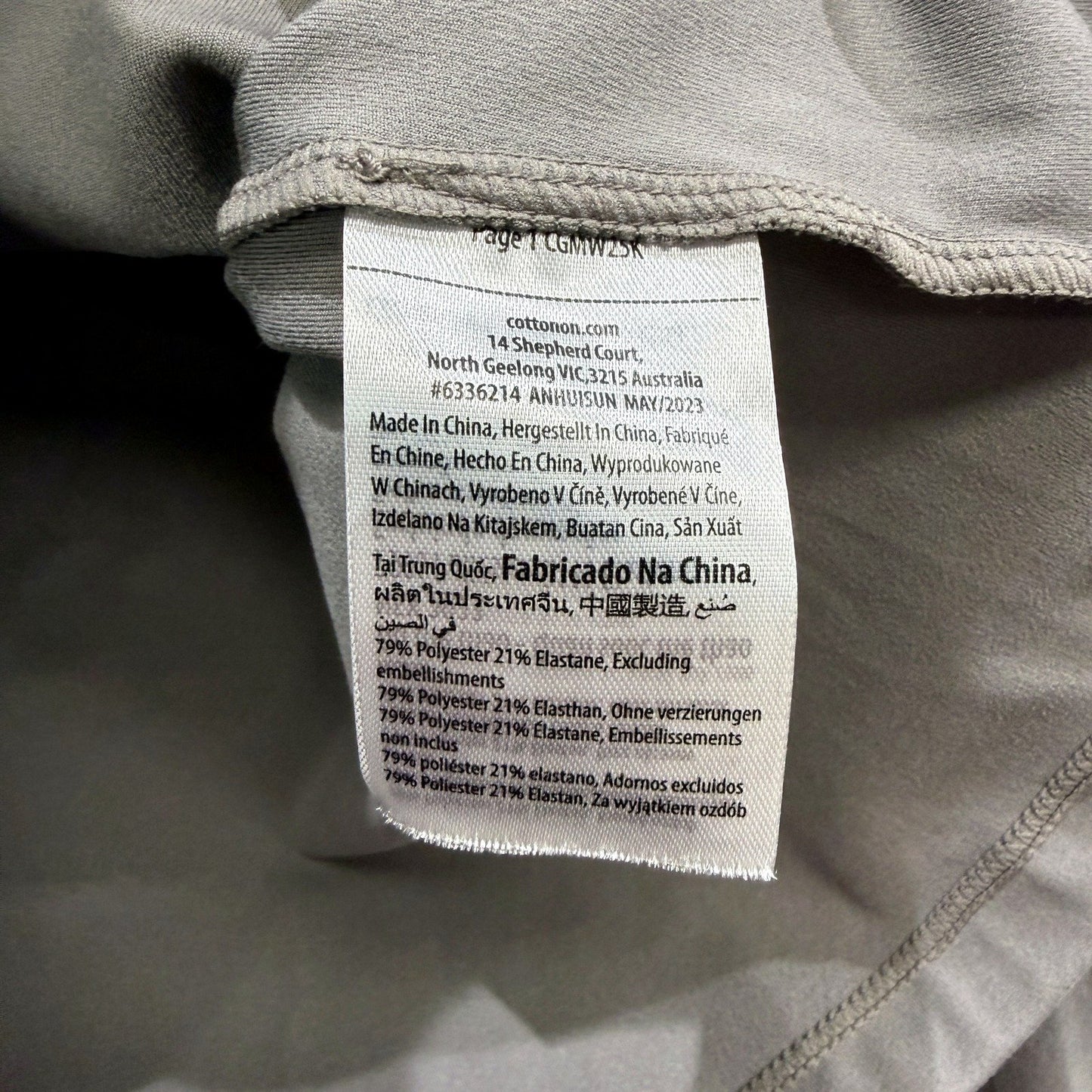 Cotton On Womens Gray Zip-Up Cropped Sweatshirt Oversized Casual Comfortable