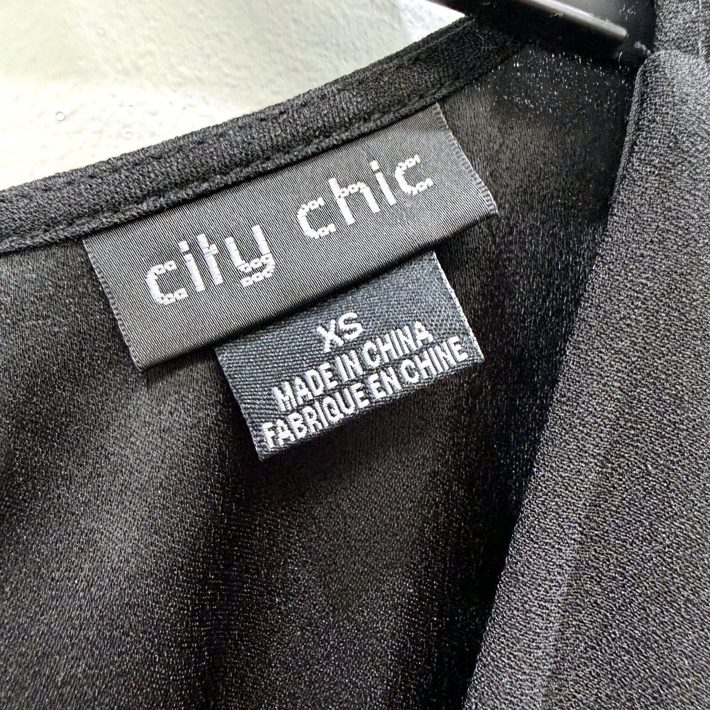 City Chic Womens Sleeveless Tie Waist Dress with Pockets Black Size XS
