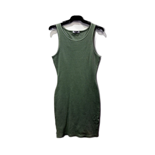 By Zah Womens Ribbed Tank Dress Olive Green Bodycon Sleeveless Size 12 NEW